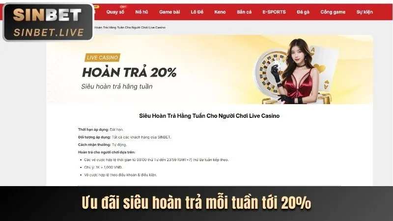 Hoàn trả hàng ngày tại aa88 casino